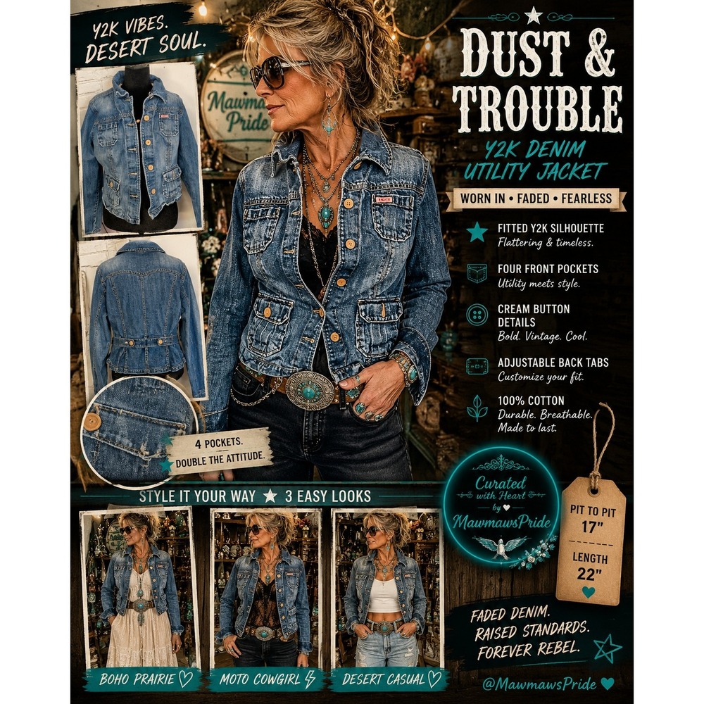 Rhinestone Garden Rebel Levi's Y2K Denim Jacket Sequins Flowers NWT Medium